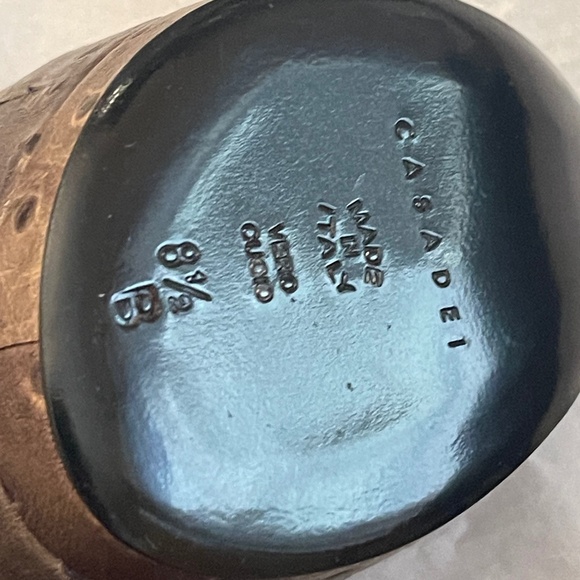 NWOB Casadei Ostrich Embossed Leather Peep Toe Platform Pumps 8.5 - Picture 11 of 14